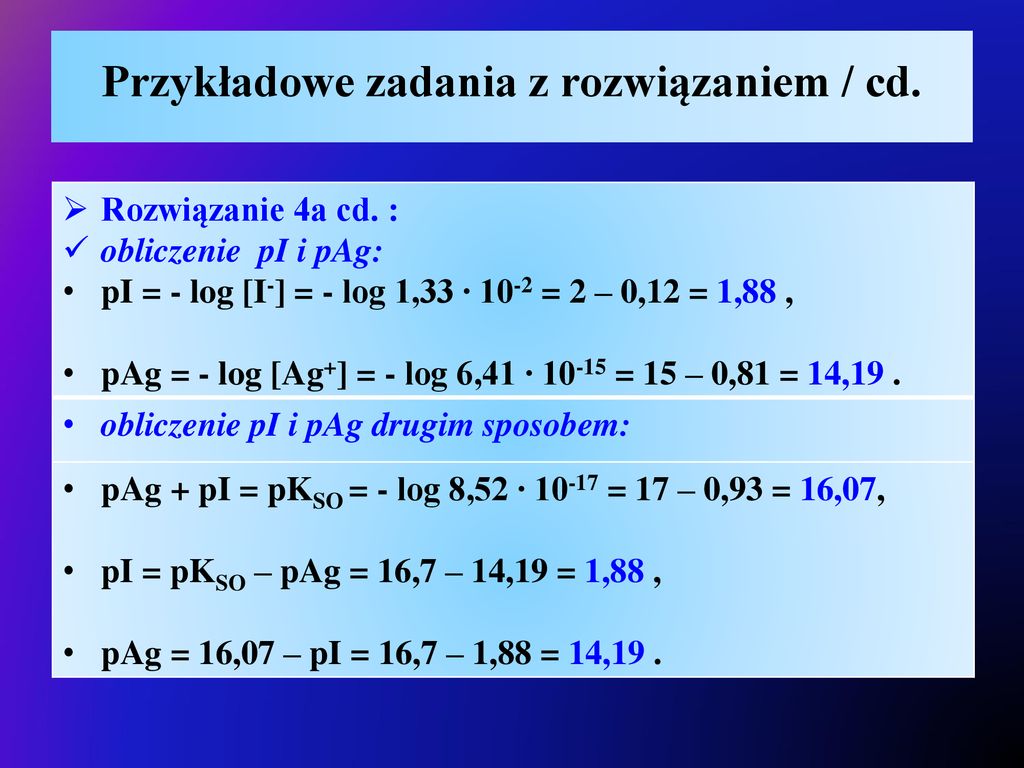 Analiza objętościowa miareczkowa zadania z rozwiązaniem cz IV